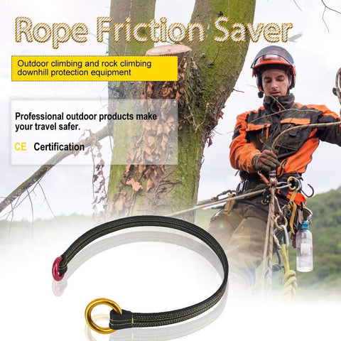 Arborist Friction Saver For Tree Climbing Pro Grade 22kN Retrievable Cambium Saver Loop Belt Sling With Aluminum Ring