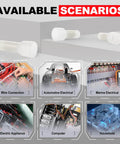 Closed End Crimp Wire Connectors 22-16 AWG, 100 Pcs Copper Core Tin Plated Nylon Covered Splice Caps for various electrical scenarios.