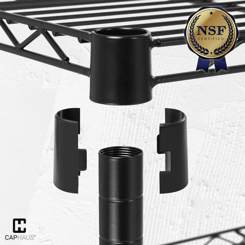 Top Shelf Heavy Duty 5 Tier Wire Shelving Rack With Smooth Rolling Wheels And Quick Adjust Leveling Feet For Tough Kitchen Or Shop Setup Game Changer