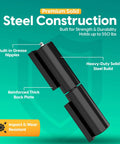 Heavy Duty Weld On Hinges For Metal Gates And Trailers With 5 Inch Barrel And Steel Construction 550 Pound Load Capacity