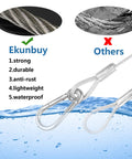 Heavy Duty Stainless Steel Safety Cable Lock With Loops And Carabiner underwater showing durability and anti-rust features