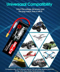 4S 14.8V 3300mAh 80C RC Lipo Battery Pack Soft Case XT60 Connector Two Pack For RC models with universal compatibility.