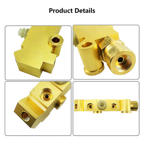 Dang Solid Brass PV4 Proportioning Valve Hardened Upgrade For Ford Chevy Mopar Classic Truck And Hotrod Disc Brake System detail close-up.