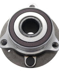 Front Wheel Bearing And Hub Assembly For Hyundai Kona Featuring Rock Solid OE Design and smooth rolling axle joint close-up view.