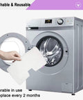 10 Pack Washable Steam Mop Pads Replacement For Shark Steam Pocket Mops S3500 Series being placed in washing machine