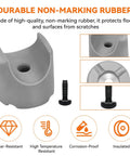 Pressure Washer Rubber Feet Replacement Kit 2 Pack with Mounting Screws Anti Vibration Isolator Feet for Most Gas Powered Washers