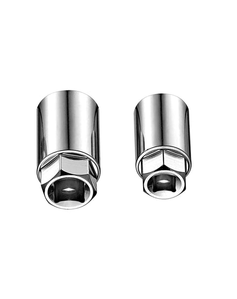 Four Piece Metric Stud Remover And Installer Kit For Six To Twelve Millimeter With Three Eighths Inch Drive sockets in chrome finish