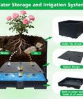 Two Pack Raised Garden Bed Planter Box With Trellis For Tomatoes And Climbing Plants, 57 Inch Self Watering Planter cross-section