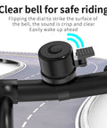 Smart Bike Tracker Bell With Find My Compatibility No AirTag Needed Global GPS Locator 120dB Alarm Ring on handlebars