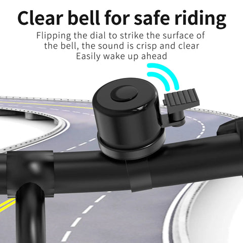 Smart Bike Tracker Bell With Find My Compatibility No AirTag Needed Global GPS Locator 120dB Alarm Ring on handlebars
