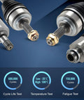 Pair Front CV Axle Shafts For Honda CRV 2002 To 2009 And Accord 2003 To 2007, close-up showing durable construction and testing parameters