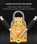 Heavy Duty Permanent Magnet Lifter With Quick Release Handle for 6600 Pound steel plates, showcasing control levers and safety pin design.