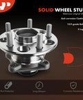 Rear Wheel Bearing And Hub Assembly With ABS For Toyota Corolla Prius Prius Prime And Lexus CT200h 5 Lug Fitment silver