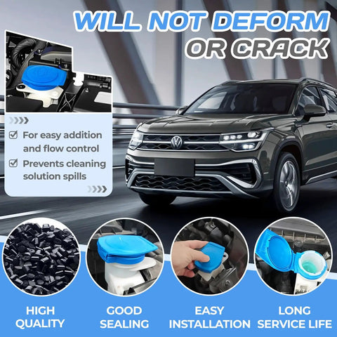 OEM 3Q0955455 Windshield Washer Fluid Cap For Volkswagen Atlas GTI Tiguan Arteon Jetta Replacement installed on car
