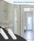 Ten Pcs Mini Acrylic Pull Handles 2 Inch Clear Hardware for glass door and shower application, easy grip design shown.