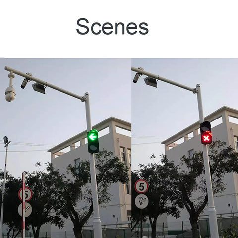 Ready For The Grind Heavy Duty 200Mm Led Traffic Signal Light Kit For Industrial Loading Docks with green arrow and red cross indicators