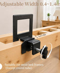 Adjustable width metal clamp for bed frame, 0.4-1.4in, part of Six Pack Heavy Duty Mattress Slide Stoppers Lock Down Metal Beds Tight.