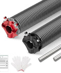 Pro Grade 2 Inch Garage Door Torsion Springs Pair With Winding Bars And Anti Slip Gloves, Heavy Duty Electrophoretic Coated Springs