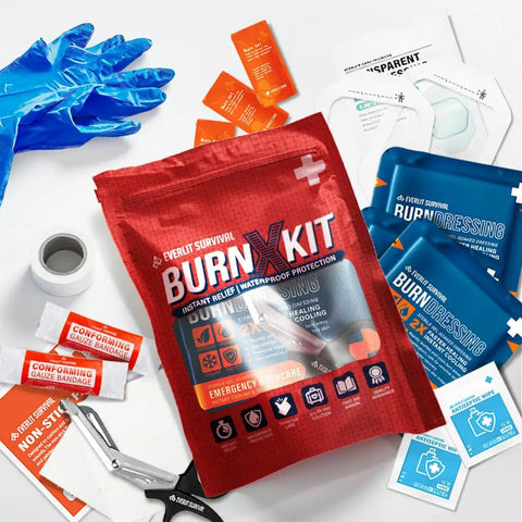 Burn Kit With Sterile Waterproof Wound Dressings, Hydrogel Foam Burn Dressings, Burn Gel, Nonstick Pads, Gauze, Shears, 30 Pack
