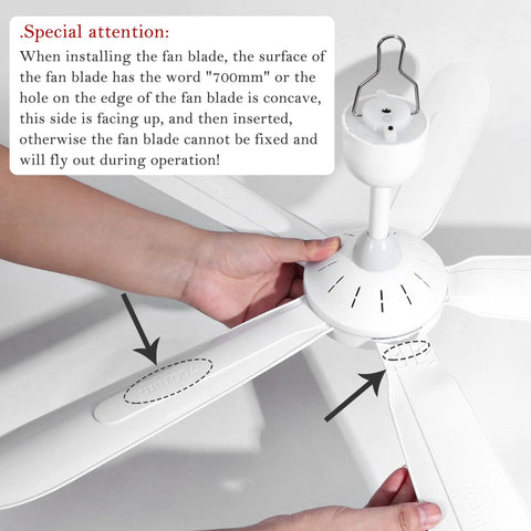 Portable 28 Inch Ceiling Fan With Remote For Indoor And Outdoor Use White Quiet Plug In Gazebo Tent RV Dorm Garage Small Room No Light 110V Or 12V DC Power Options No Fuss Setup installation