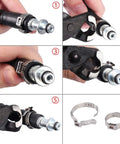 Rugged 200 Pack Single Ear Stepless Hose Clamps 7 To 21 Millimeter Range Made From 304 Stainless Steel Waterproof Anti Rust Clamp Rings