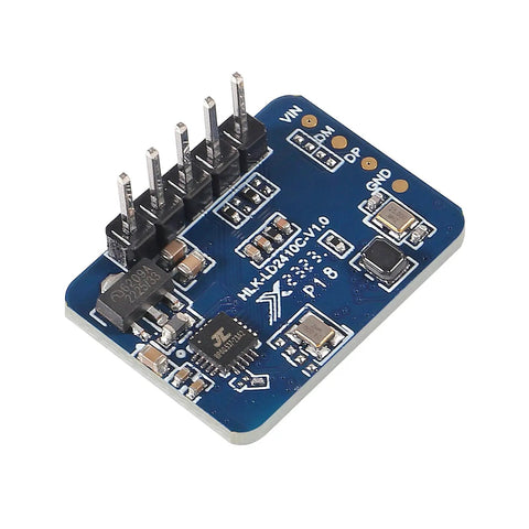 LD2410C Human Presence Radar Module 24GHz millimeter wave sensor with UART and GPIO output for non-contact detection, top view