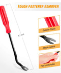 Solid Nylon Bumper Fastener Clips 100 Piece Set Replaces GM And Ford Rivets Comes With Free Remover Tool, 8.7 inch fastener remover tool.