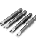 Rock Solid Spanner Drive Screwdriver Bit Set featuring SP4 SP6 SP8 SP10 sizes in chrome vanadium steel for tight spaces.