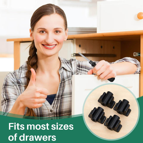 False Drawer Front Clips For Cabinets Replacement Hardware Kit Includes Screws Set Of 4 Pairs Waterproof Plastic Construction