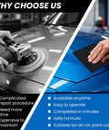 Comparison of a power buffer and Premium Nano Cloth Car Scratch Remover For Minor Paint Repairs And Swirl Marks in use.