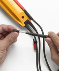 Hands using Non Contact Voltage And Current Tester With Auto AC DC Detection, Detachable SlimReach Probes
