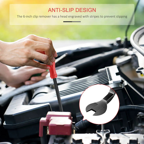 6-inch clip remover featured in Snag These Dope 5 Piece Nylon Auto Trim Removal Tools For Your Ride Features No Damage Pry Sets.