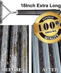 Wire And Helix 2 In 1 Grill Brush Grillin Safe And Efficient Grill Cleaning 18 Inch BBQ Cleaner with before and after results