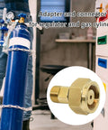 Brass Acetylene Adapter CGA520 to CGA200 for Regulator and Cylinder Fittings Welding Connector for Tanks