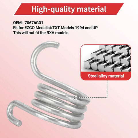 4 Piece Brake Return Springs Torsion Replacement For Medalist TXT 1994 And Up Golf Cart Accessories showing steel alloy material