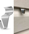 Vinyl Siding Hooks 4 Pack Heavy Duty No Drill Siding Clips installed on siding and close-up view for Outdoor Lighting