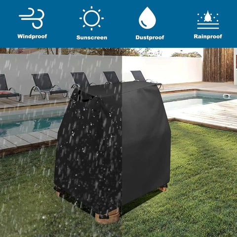Kid Friendly Water Table Cover For Outdoor Use, Universal Fit 41 X 25 X 33 Inches, All Weather Waterproof Dustproof Shield, Black
