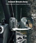Door Off Mirror Kit For Jeep Wrangler TJ JK JKU 1997-2018 wider field of view, folding mirror on vehicle exterior for impact protection
