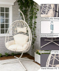 Chill Ready Egg Shaped Hammock Chair For Indoor And Outdoor Use With Removable Washable Cushion And Breathable Woven Design