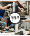 Kick Some Grass With This Killer 3 Piece Pvc Pipe Threader Set Designed For 1/2 And 3/4 And 1 Inch Plastic Pipes Electric Drill Ready dual function tool in use during plumbing.