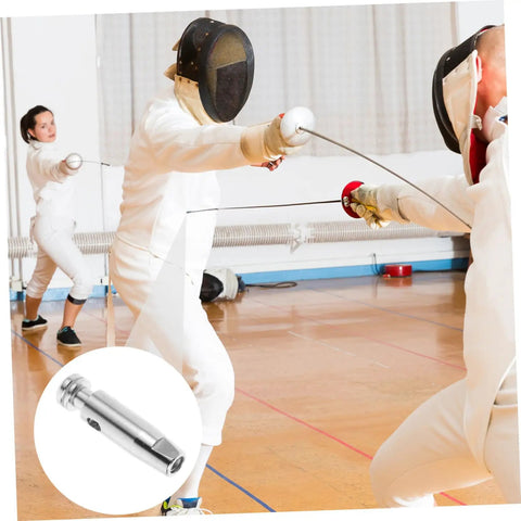 Fencers practicing with a stainless steel fencing replacement tip practice head for spare parts durable and reliable training gear for Epee