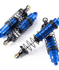 4 Piece CNC Machined Aluminum Front And Rear Threaded Shock Absorber Set For One Sixteenth Scale RC Mini Buggy Upgrades Blue