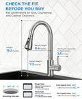 Top Shelf Stainless Steel Kitchen Faucet With Slick Pull Down Sprayer And Cold Forward Handle For Lead Free Safety And No Sweat Daily Sink Chores Plus Easy DIY Setup dimensions and installation guide