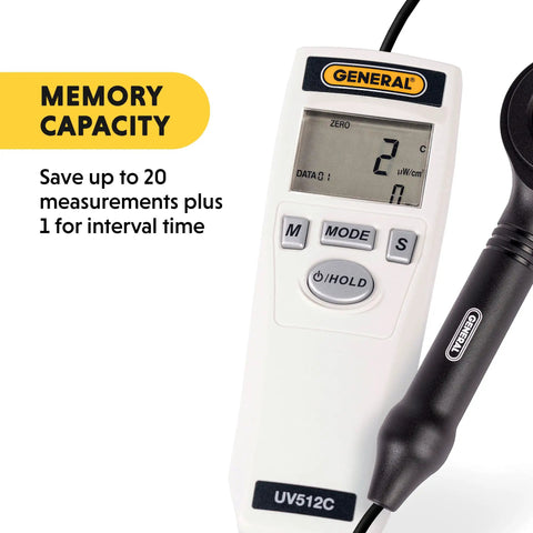 Dual Range UV A B Meter For UVA UVB Light Intensity 280 To 400 Nm Backlit LCD Display Memory Function close-up