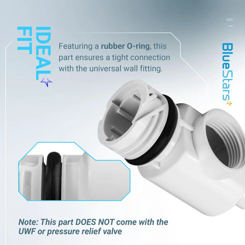 D29 UWF Universal Wall Fitting Quick Disconnect Replacement Part For Polaris Pool Cleaners 180 280 380 with rubber O-ring