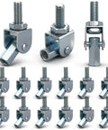 12 Pack 3/8 Inch Swivel Joint Connectors For Threaded Rod Hangers, Adjustable Swivel Attachments, Heavy Duty Strut Channel Hanger Set With 3/8-16 Threads, Go-To For Sprinkler Lines, Electrical Installations, And DIY Projects, steel swivel joint connector set