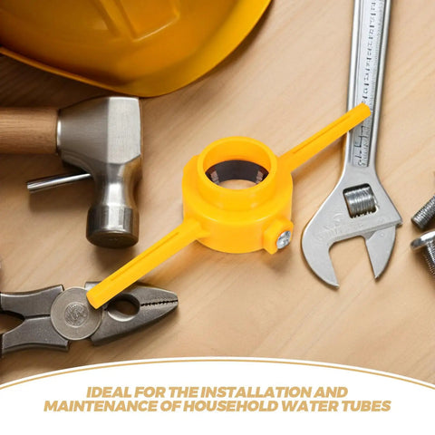 Manual Water Pipe Threading Tool Kit For Home Use With ABS Plastic Die Durable Tube Threader For Plumbing Installations And Maintenance DIY Friendly Color May Vary, yellow die with wrench and pliers