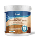 Real Deal Clear Wood Sealer And Tough Water Based Hardwax Oil That Soaks Deep Into Raw Timber To Deliver Bulletproof Weather Shielding With Zero Flake Mess In One Quart. Outdoor wood sealer in quart container for protecting wood surfaces.