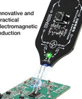 Portable Coil Tester For PCB Diagnostics And Inductor Fault Detection High Sensitivity Board Checker in use on circuit board