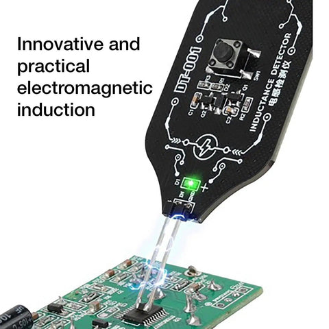 Portable Coil Tester For PCB Diagnostics And Inductor Fault Detection High Sensitivity Board Checker in use on circuit board
